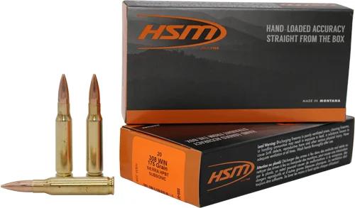 HSM SUBSONIC 308 WIN 175GR - BTHP MATCH KING 20RD 10BX/CS
