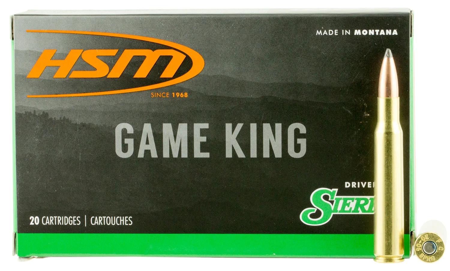 HSM 25069N Game King  25-06 Rem 117 gr Sierra GameKing Spitzer Boat Tail 20 Per Box/ 20 Case