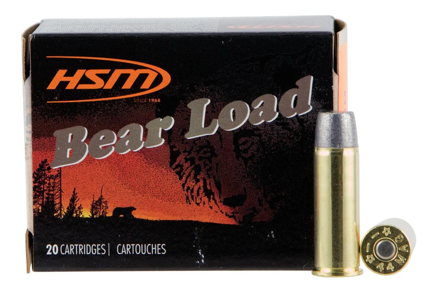 HSM 44M15N20 Bear Load  44 Rem Mag 305 gr Wide Flat Nose 20 Per Box/ 20 Case