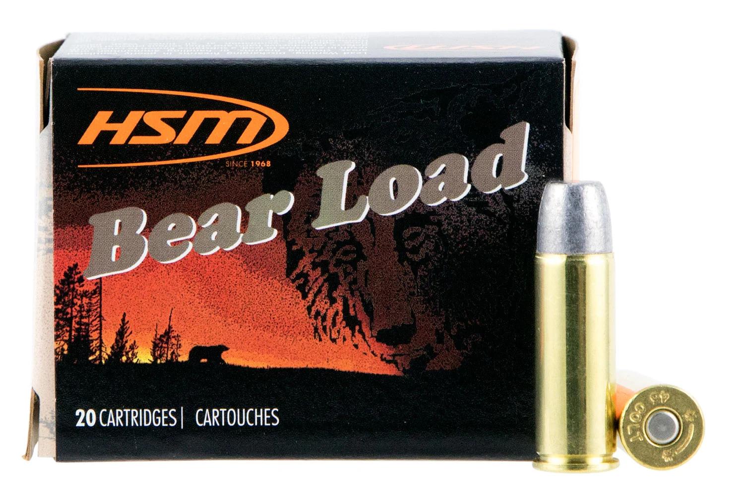 HSM 45C7N20 Bear Load  45 Colt 325 gr Wide Flat Nose 20 Per Box/ 20 Case