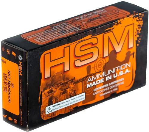 HSM 357 MAXIMUM 158GR JHP - 20RD 25BX/CS