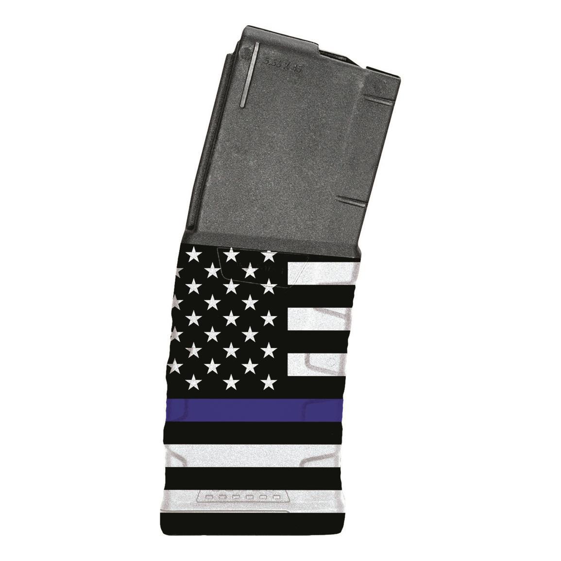 MFT EXD Graphic AR-15 Magazine 5.56 NATO/.223 Rem. 30 Rounds Thin Blue Line Flag