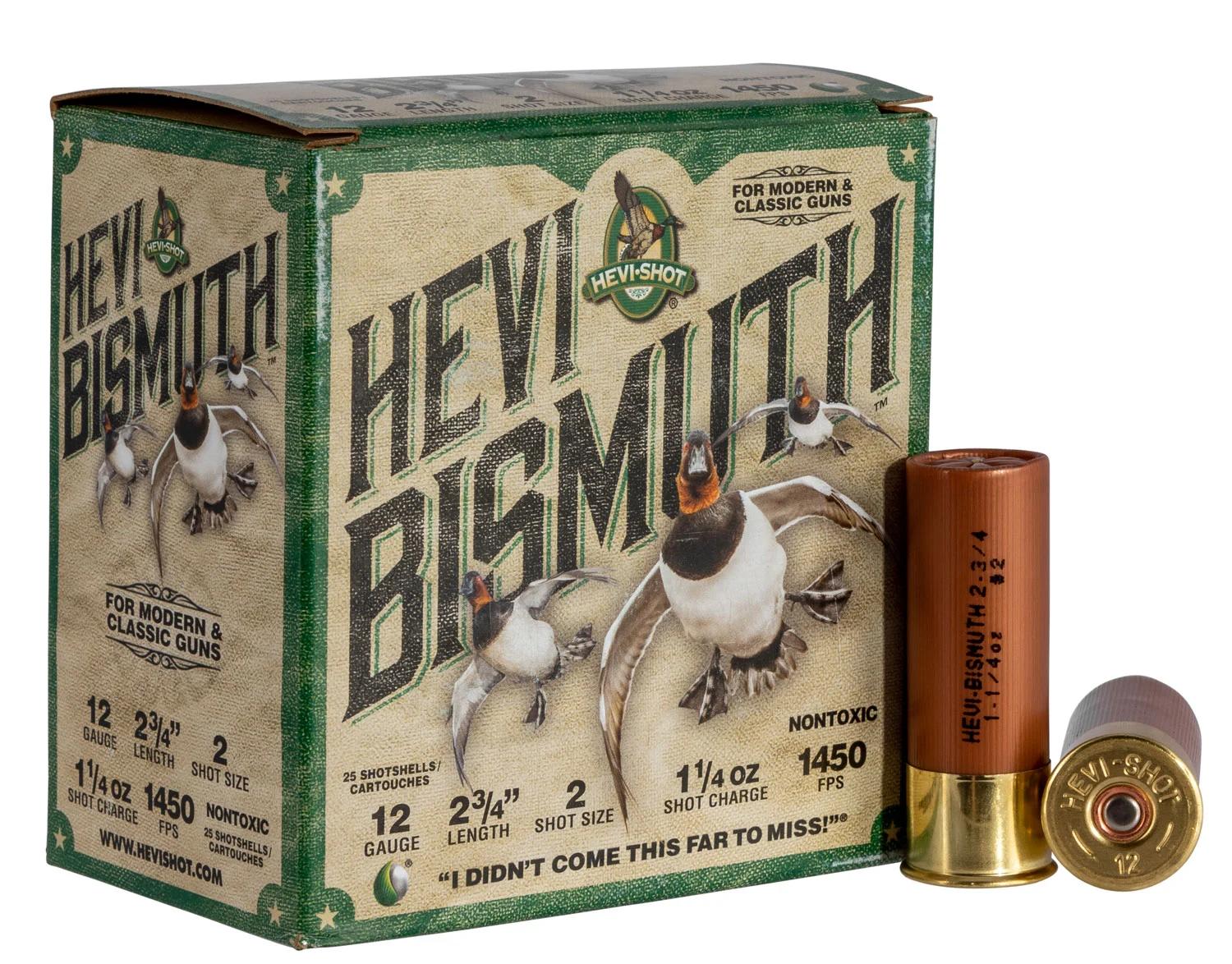 HEVI-Shot HS14702 HEVI-Bismuth  12Gauge 2.75" 1 1/4oz Bismuth 2Shot 25 Per Box/10 Case