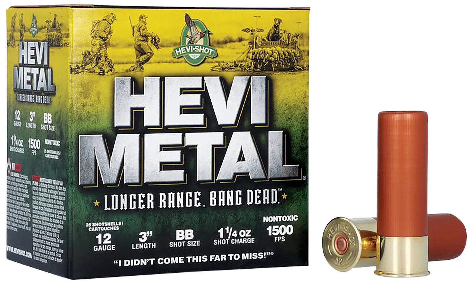 HEVI-Metal HS38088 HEVI-Metal Longer Range 12Gauge 3" 1 1/4oz BBShot 25 Per Box/10 Case