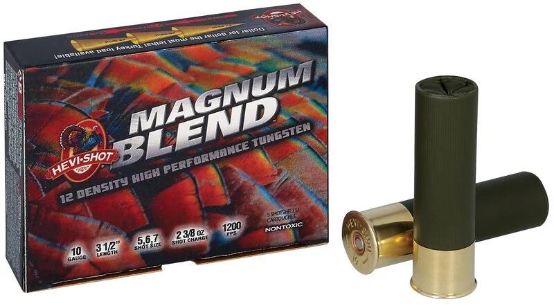 HEVI-SHOT MAGNUM BLEND 10GA 3-1/2IN 2-3/8OZ #5 #6 #7  5 RD/BX 10 BX/CS