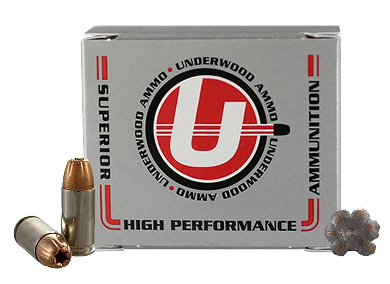 Underwood Ammo 114   9mm 124gr Jacketed Hollow Point 20 Per Box/10 Case