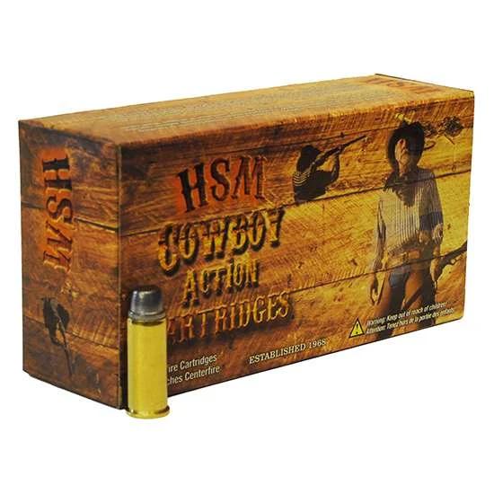 HSM AMMUNITION 357MAG 158GR HL SWC 50RD BOX 10 BOXES PER CASE