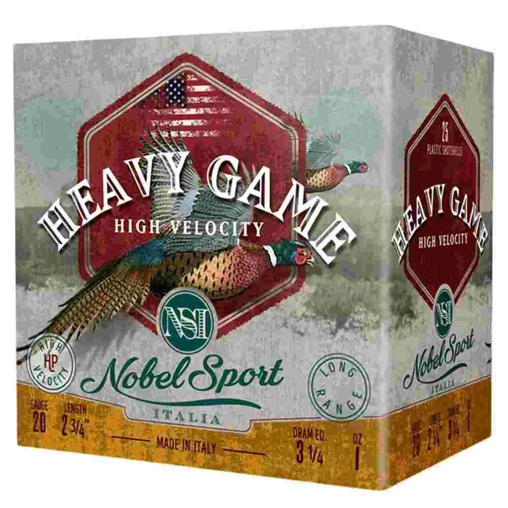 Nobel Sport Heavy Game High Velocity Shotshell  20ga 2-3/4" 1oz 1330 fps #5 25/ct