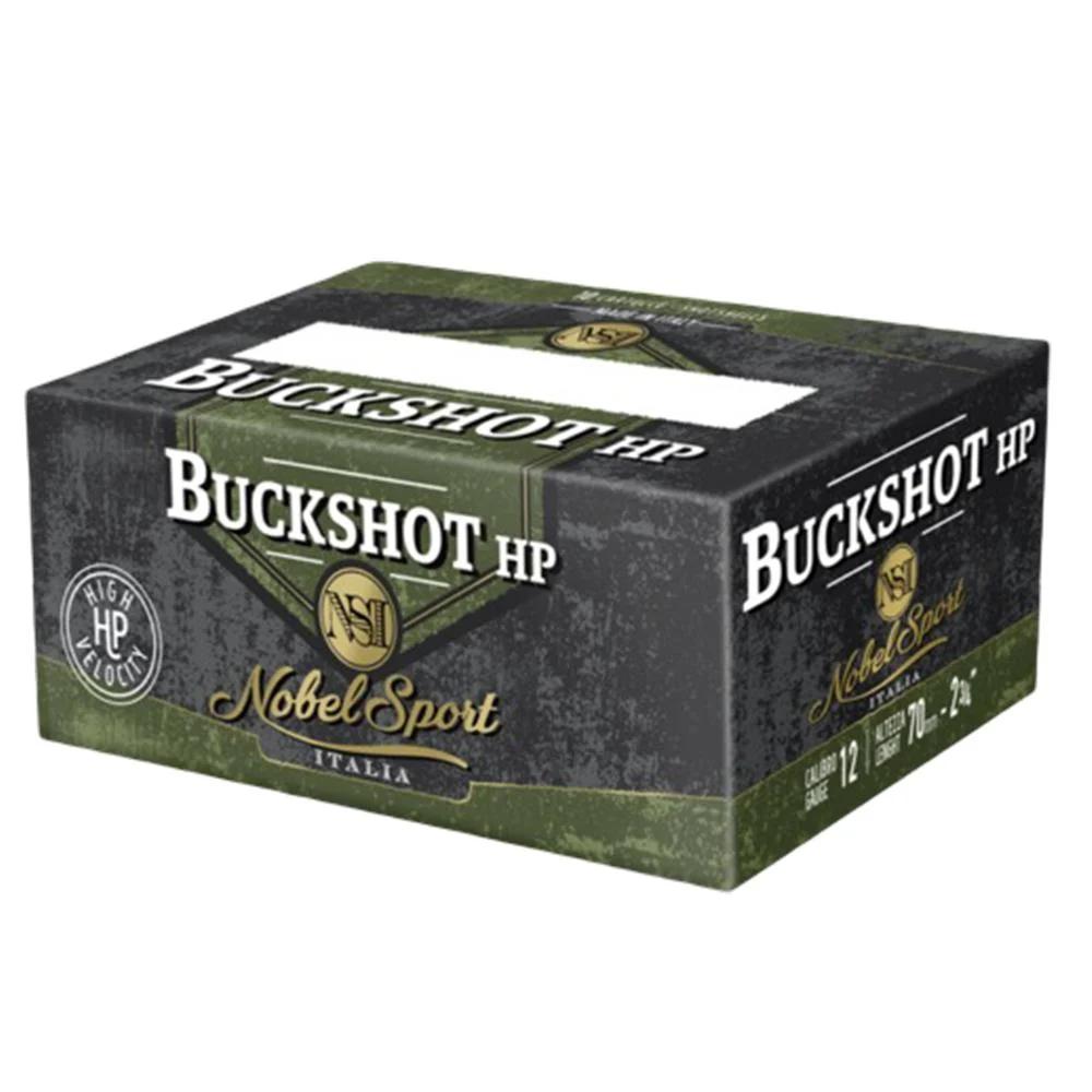 Noble Sport Plumbum Buckshot Shotshells 12 ga 2-3/4" 12 pellet 1290 fps #00 250/ct Case (25-10/ct Boxes)