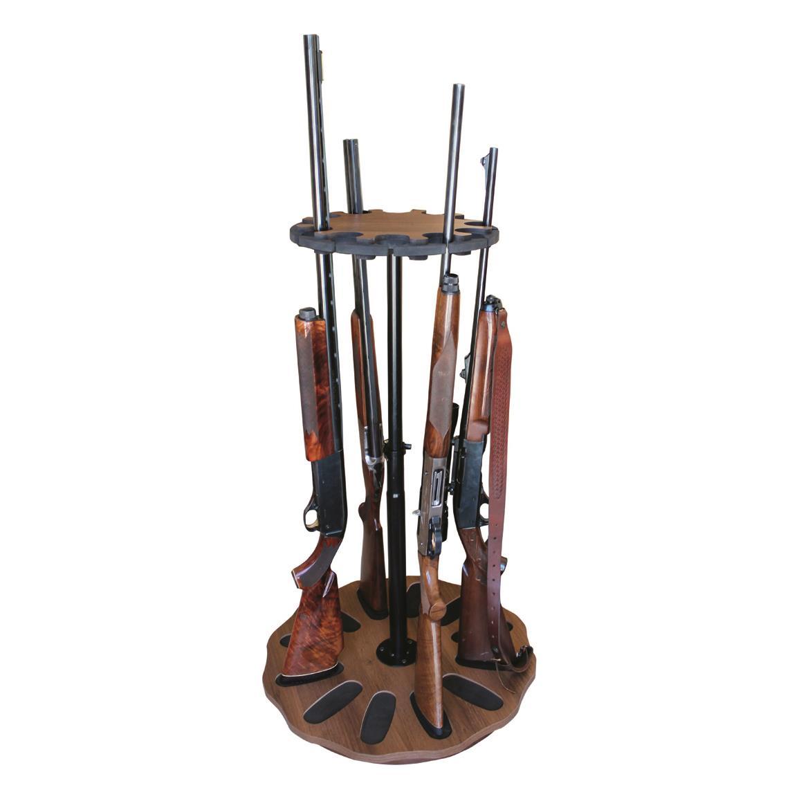 Rush Creek Creations 12 Gun Spinning Floor Rack with Adjustable Height