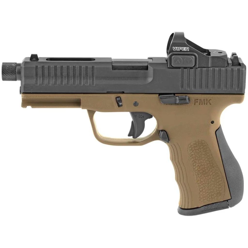 FMK Elite Pro Pistol Package 9mm 4 in Burnt Bronze w/ Desert Sand 14rd w/ Optic