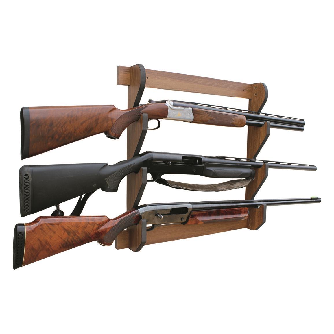 Rush Creek Creations Walnut Gun Wall Rack