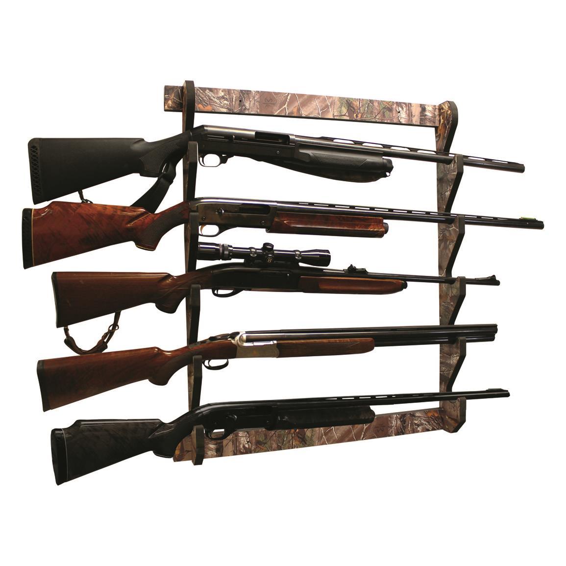 Rush Creek Creations Realtree Xtra 5 Gun Wall Rack
