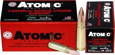ATOMIC 7.62X39 220GR SUBSONIC - BTHP 50RD 10BX/CS