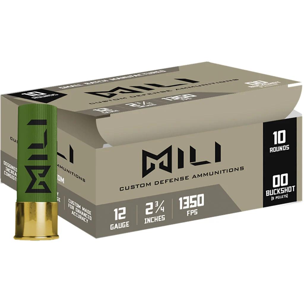 Mili Self-Defense Shotgun Loads 12 ga. 2.75 in. 00-Buck 10 rd.