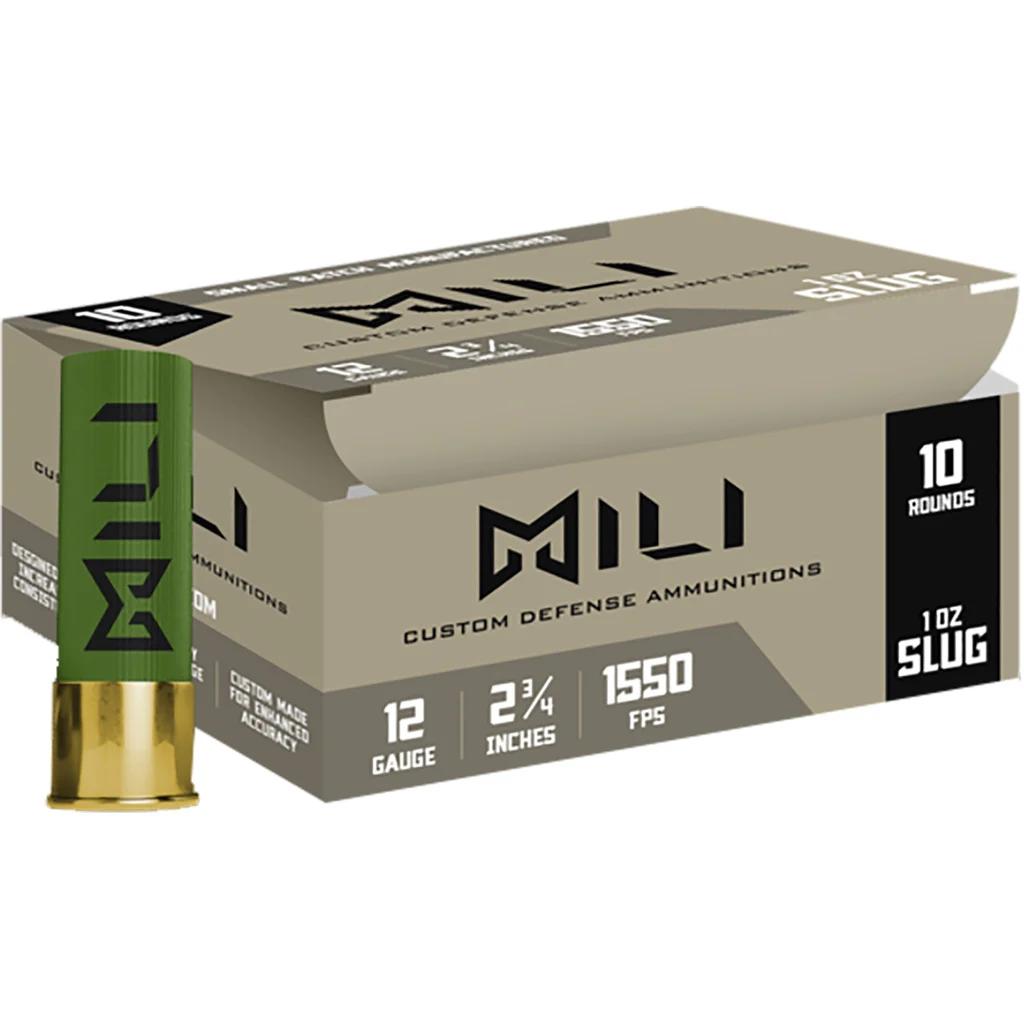 Mili Self-Defense Shotgun Loads 12 ga. 2.75 in. Rifled Slug 10 rd.