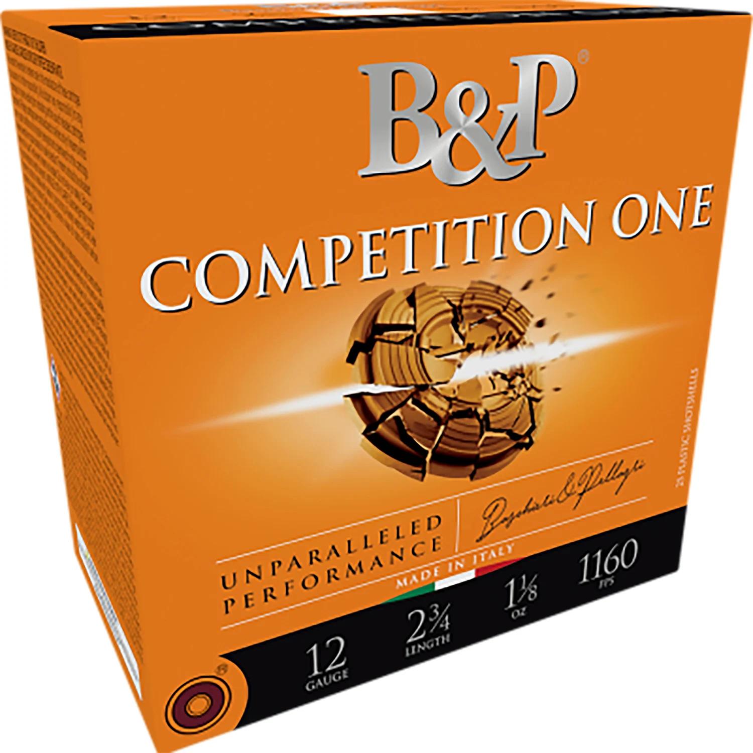 B&p Ammunition 12B1CP8 Competition One  12Gauge 2.75" 1oz 8Shot 25 Per Box/10 Case