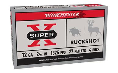 WINCHESTER SUPERX 12GA 2.75 #4BK 27PL 5/250