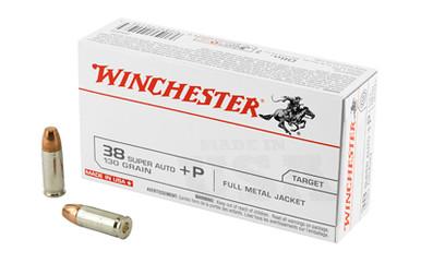 WINCHESTER USA 38SUP +P 130GR FMJ 50/500