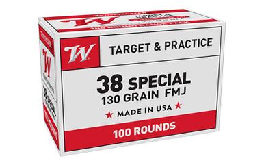 WINCHESTER USA TRGT 38SPL 130GR FMJ 100/500