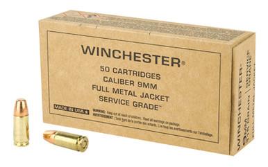 WINCHESTER SERVICE GRADE 9MM 115GR 50/500