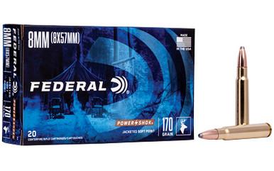 FEDERAL PWRSHK 8MM MAU 170GR SP 20/200