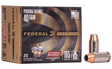 FEDERAL HYDRA-SHOK 40S&W 165GR 20/500