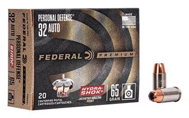 FEDERAL HYDRA-SHOK 32ACP 65GR JHP 20/500