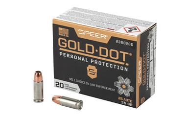 SPEER GOLD DOT 25ACP 35GR HP 20/200