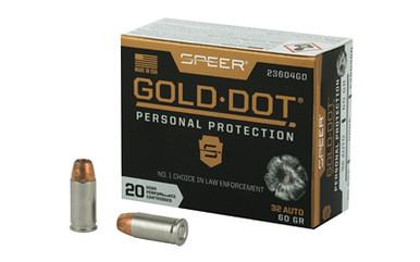 SPEER GOLD DOT 32ACP 60GR HP 20/200