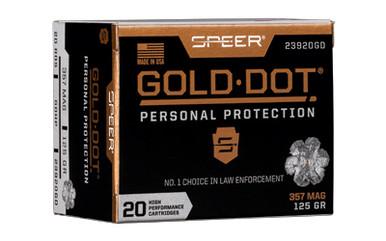 SPEER GOLD DOT 357MAG 125GR HP 20/200