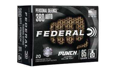 FEDERAL PD PUNCH 380AUTO 85GR JHP 20/200