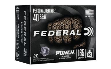 FEDERAL PUNCH 40 S&W 165GR JHP 20/200