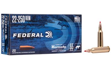 FEDERAL V&P 22-250REM 55GR V-MAX 20/200